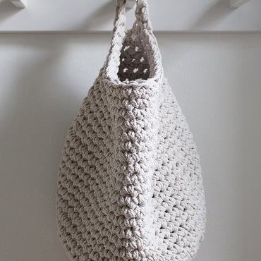 White Hanging Cotton Basket