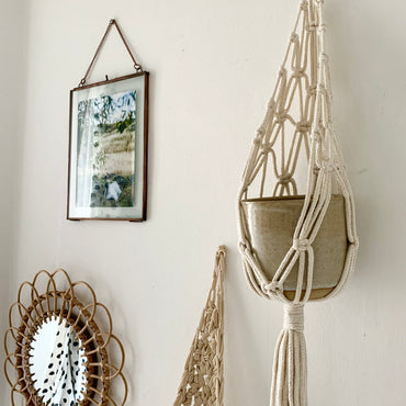 Ivory Macrame Wall Planter