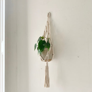 Ivory Macrame Wall Planter