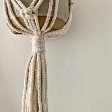 Ivory Macrame Wall Planter