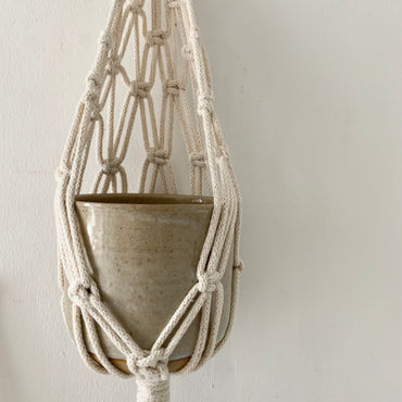Ivory Macrame Wall Planter