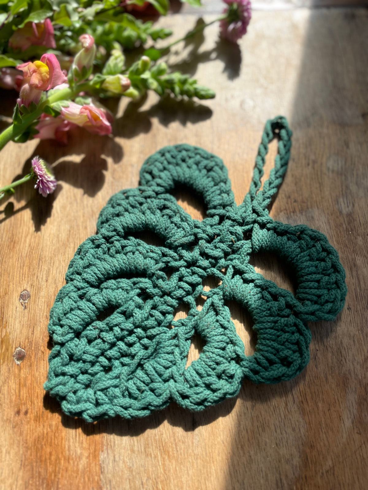 Forest Green Monstera Trivet