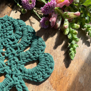 Forest Green Monstera Trivet