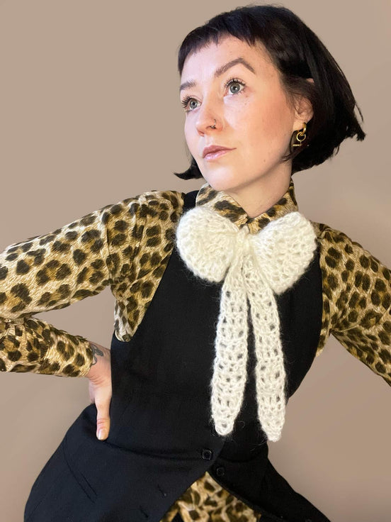 Ladies Mohair Neck Tie