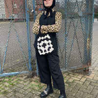 Monochrome granny Square Handbag