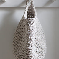 White Hanging Cotton Basket