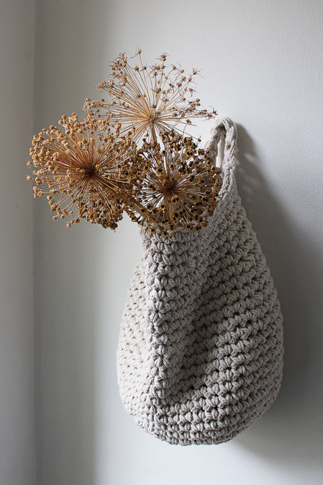 White Hanging Cotton Basket