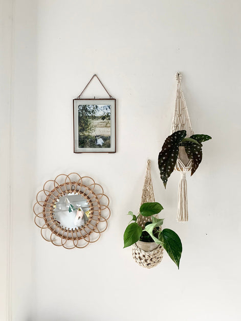 Ivory Macrame Wall Planter