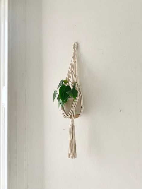 Ivory Macrame Wall Planter