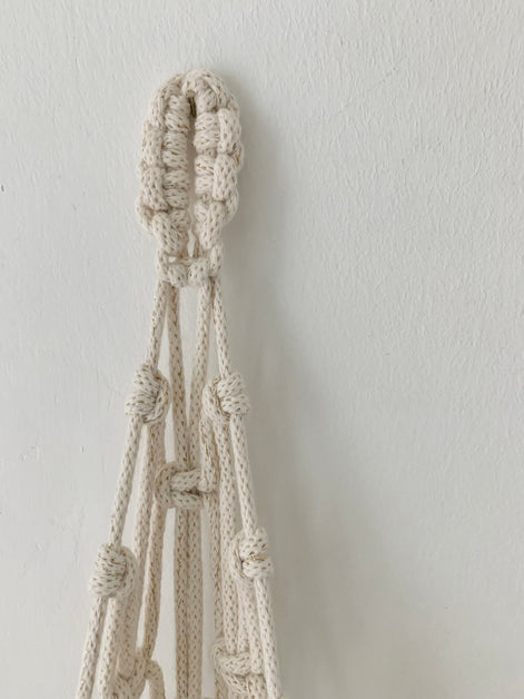 Ivory Macrame Wall Planter