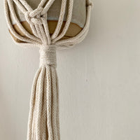 Ivory Macrame Wall Planter