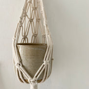 Ivory Macrame Wall Planter